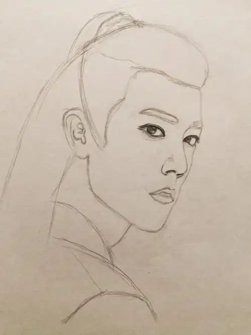 因为不小心用了油性笔画头发,害得我拿出了多年未用的油画棒##肖战