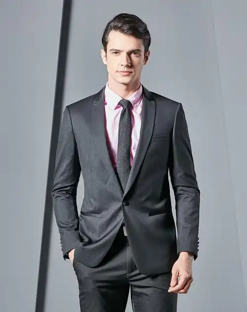 2018秋季男款时尚精英一粒扣西方套装上衣西服西装男士西服