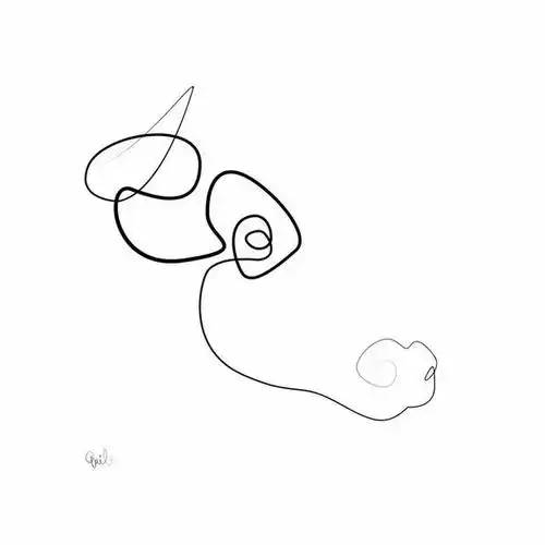 小央美:画一幅画只用一根线,极简美才是真的美!