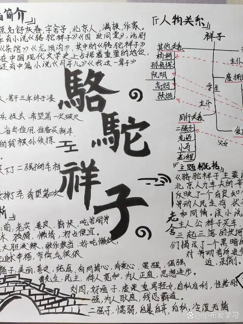 《骆驼祥子》手抄报