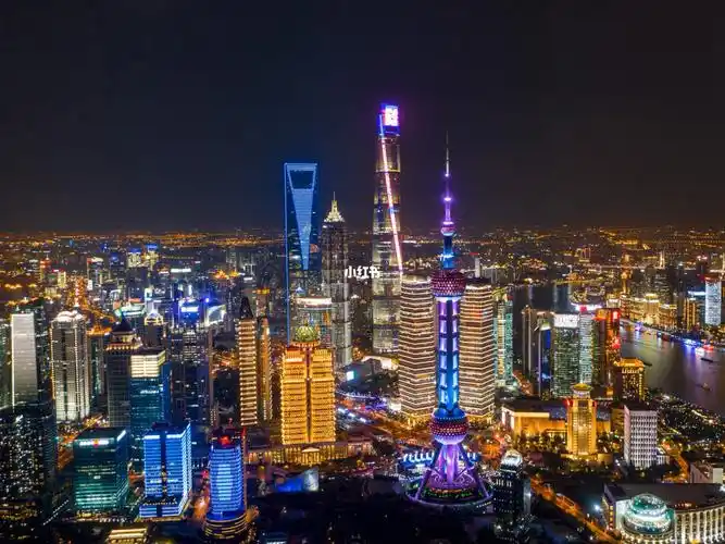 航拍上海丨陆家嘴外滩夜景