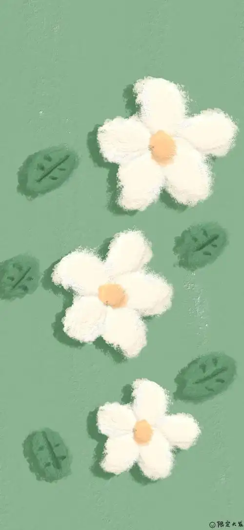 限定大发渐变纯色/手绘动物/聊天背景/小清新ins/花朵插画/锁屏壁