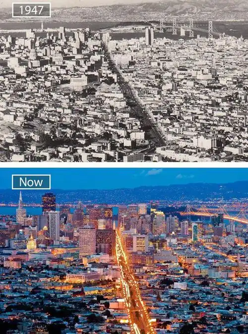 20个著名城市的过去vs现在对比照带你看看以前的大城市是啥样