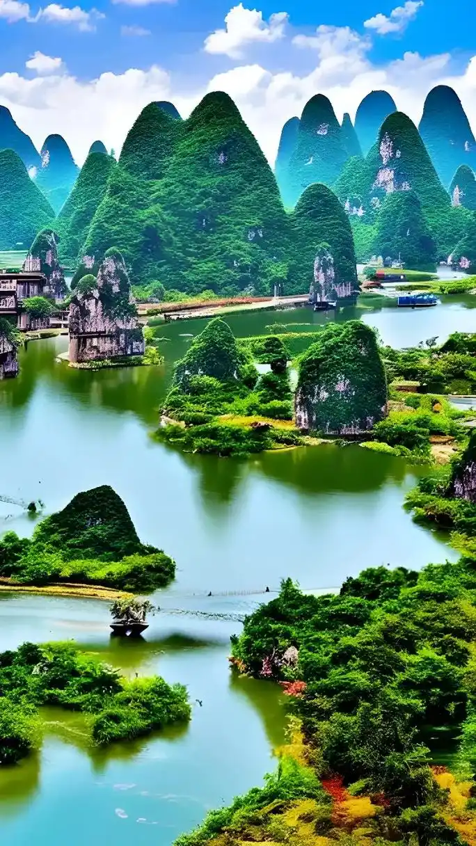 山水图.#手机壁纸 #治愈系风景 #一起享受大自然的美 #带 - 抖音