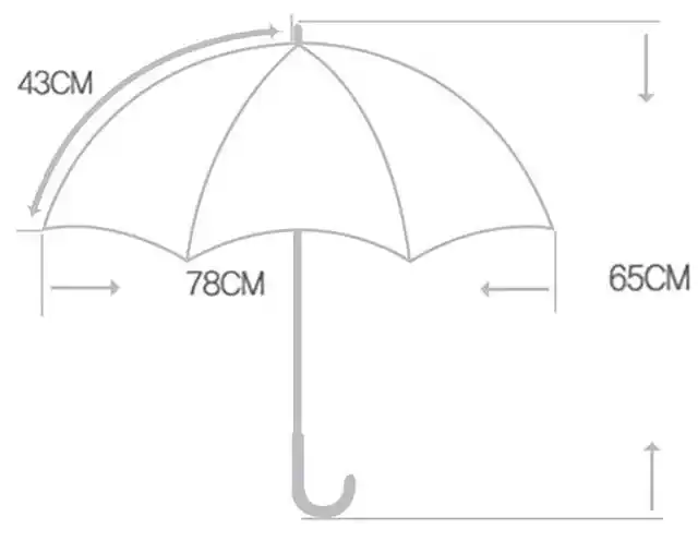 大号伞尺寸示意图