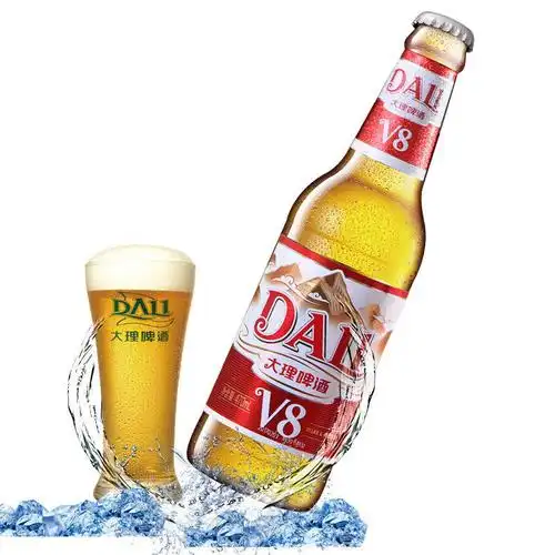 云南大理v8啤酒瓶装云南特产听装风花雪月大理v8罐装小麦啤酒整箱 470