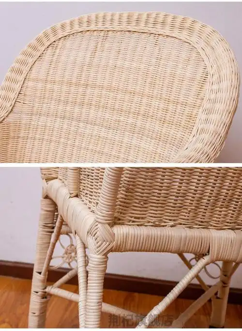 高靠背老式藤椅汉中徐德中纯手工天然真藤条编织单人藤椅家用休闲老人