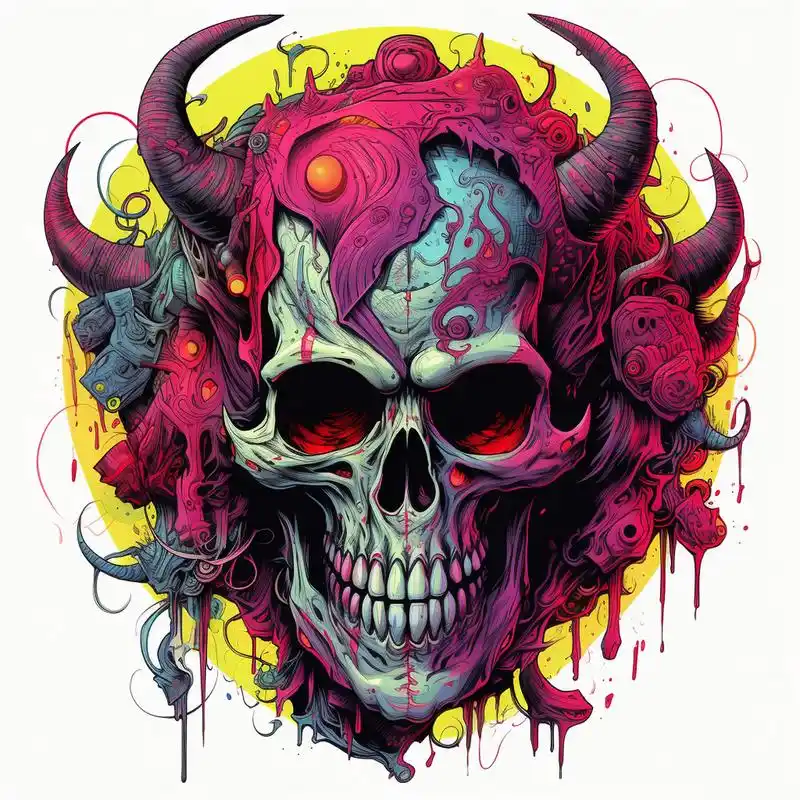 魔鬼头像,有喜欢的可以拿去当做头像使用,很个性,哈哈!#ai绘画