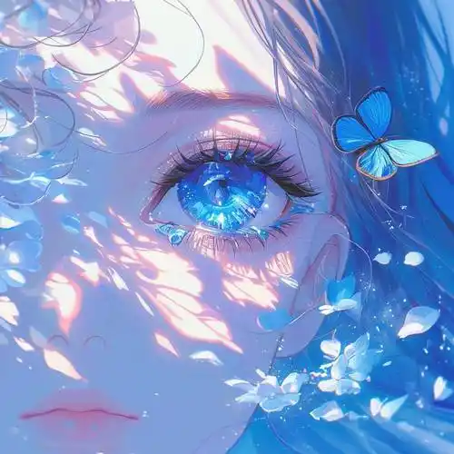 蓝色治愈系头像一眼惊艳