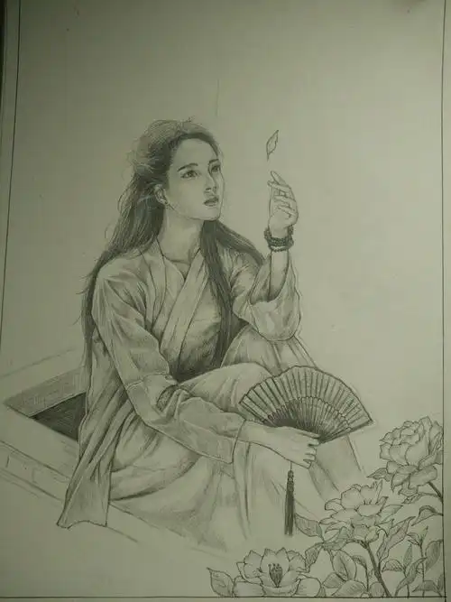 如何画古风素描稿2