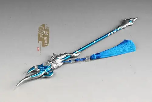 微缩兵器天策五虎碎魂五钩神飞枪长枪合金武器游戏