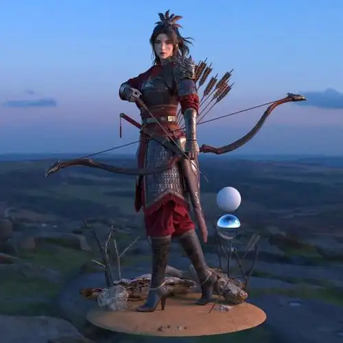 国产3d大佬养成中……下面这组古风巾帼姑娘的建模但是你品,你细品