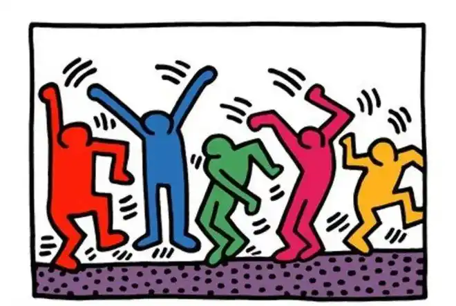 名画名家丨凯斯·哈林:粗线条卡通涂鸦成性别多元化的平权标志|庾澄庆