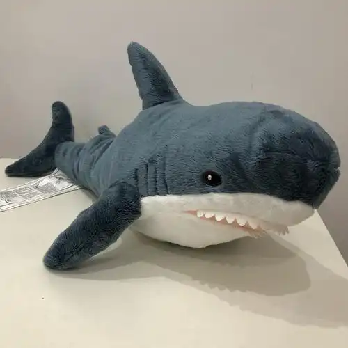 新款鲨鱼毛绒玩具大号抱枕玩偶儿童生日礼物大白鲨一件代发