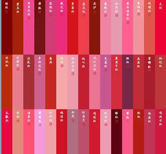 中国传统红色色谱135色,惊艳岁月,值得保存!