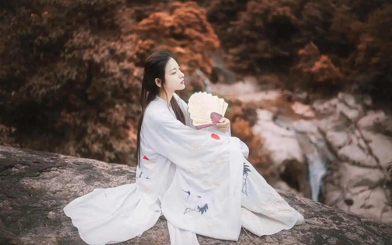 古风美女率性写真电脑壁纸图片