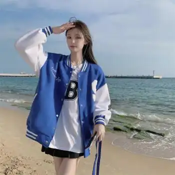 细熙街头少年感穿搭卫衣外套女春秋季薄款加绒夹克韩版学生宽松时尚