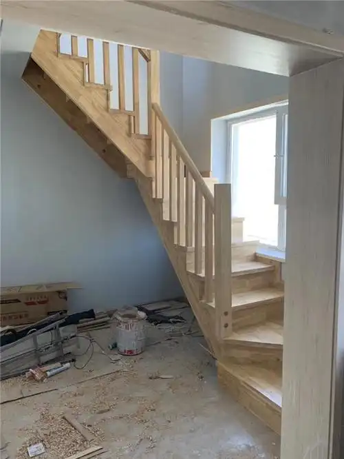 家用楼梯家用实木楼梯橡胶木楼梯橡木楼梯之实拍