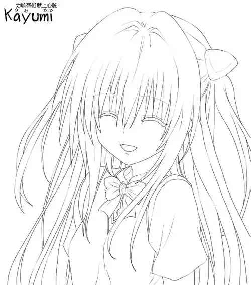 果冻线稿动漫黑白素材插画手帐