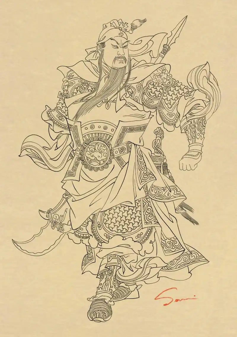 关公 手稿习作,关公,亚洲新传统