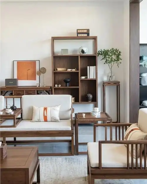 让客厅更有档次,新中式风格高端乌金木实木沙发,采用高端木材乌金木