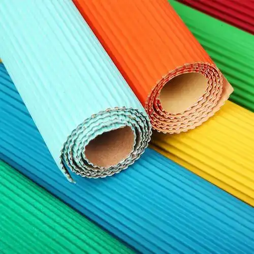 彩色瓦楞纸 幼儿圆儿童创意diy多用途手工折纸 手工模型纸彩纸