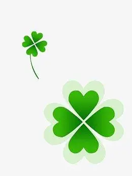 绿色清新幸运草装饰背景