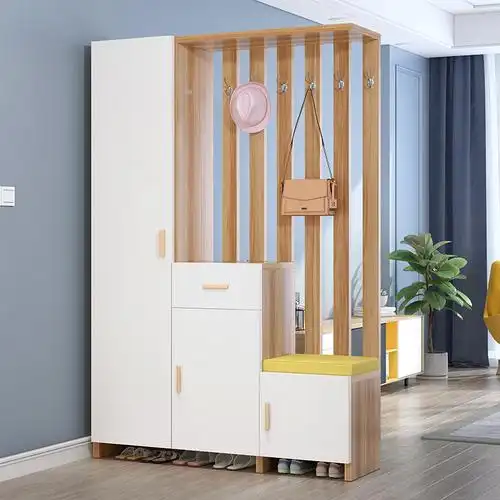 玄关柜客厅隔断柜定制屏风入户门厅柜家用多功能进门鞋柜一体酒柜