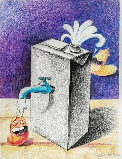 趣味创意素描作品