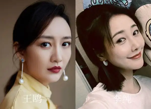 都是来自内地的80后演员,王鸥和李纯长相的相似度能高达90%.