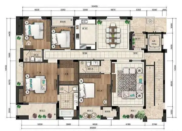 260平方精致大平层户型