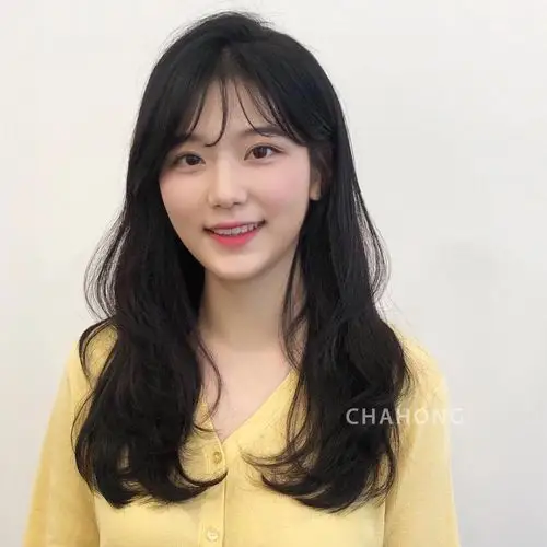 就算是自然黑发的微卷造型烫 一样很漂亮