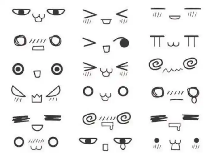 萌表情 手帐 颜文字