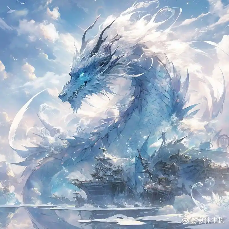 中国神话巨龙!冰夷神龙!真的好帅! 冰夷,四大神龙之一排在烛九阴之后,