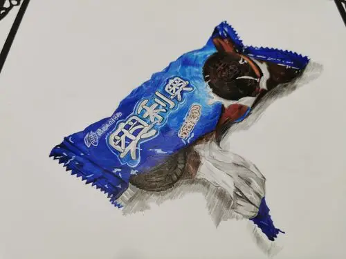 彩铅习作奥利奥饼干