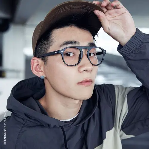 网红眼镜框男 透明