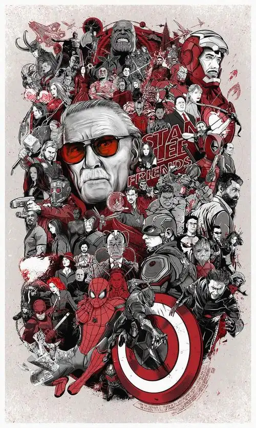 昨天给大家分享了当年最火的"漫威十周年群星大合照"