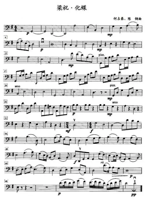 梁祝·化蝶_小提琴谱_搜谱网