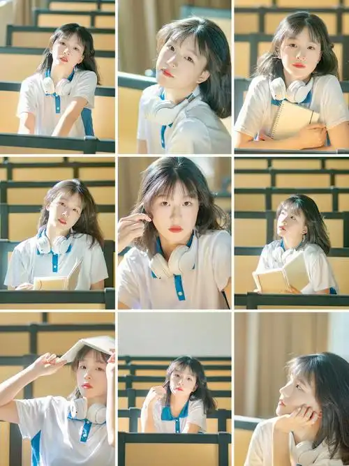 校园毕业写真教室拍照姿势简单易学pose