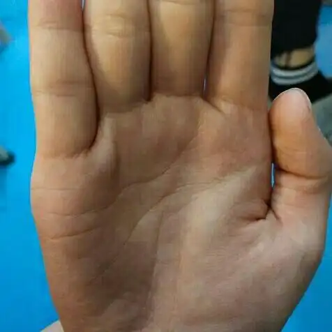 手掌有一条反抗线又称不屈不挠线,工作上能够迎难而上,但是性格太过于