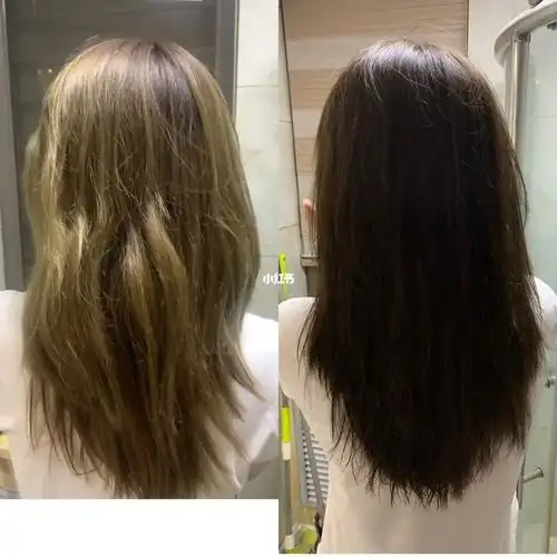 染前:爱茉莉6a掉色,之前频繁染发染后:施华簆巧克力金棕,深棕色的感觉