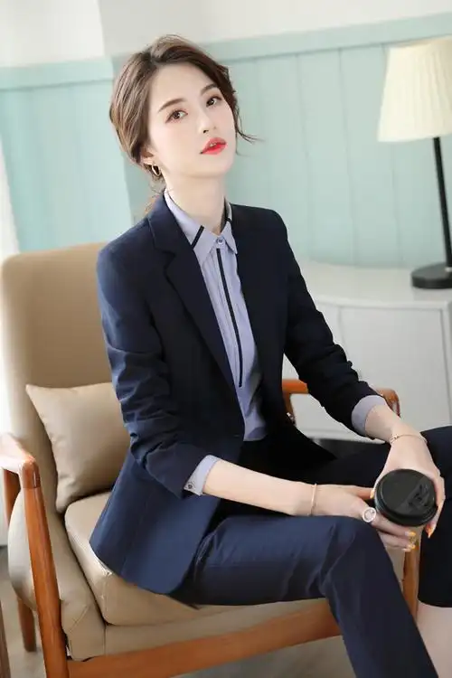 西服套装女气质春秋新款职业装ol长袖商务正装韩版时尚西装套裤
