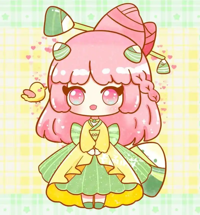 儿童插画# #q版人物# 可可爱爱节日拟人小插画 图图