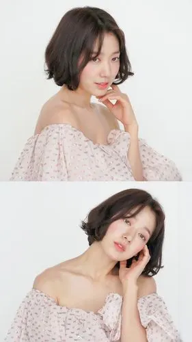 朴信惠夏日微醺妆画报拍摄幕后清新短发粉橙腮红温柔而慵懒