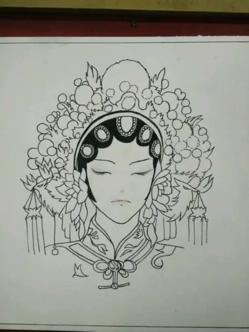 高甲戏花旦简笔画