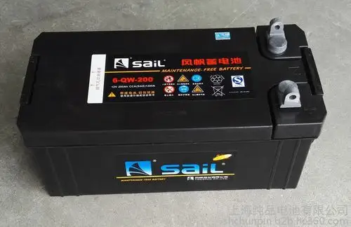 风帆6-qw-200 蓄电池 12v200ah蓄电池 发电机电瓶 免维护蓄电池 船舶