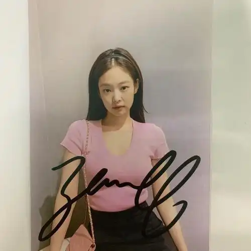 37blackpink金智妮亲笔签名照周边明信片七夕送女朋友表白礼物