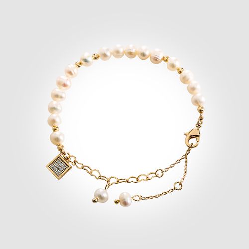 高级轻奢个性淡水珍珠手链女生ins小众设计手链