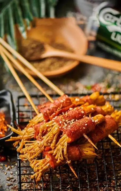 肥牛金针菇烤串图片