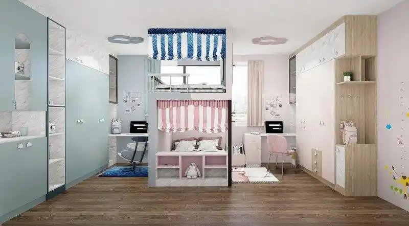 大户型,隔断儿童床,先考虑隐私问题.